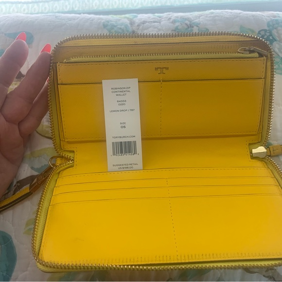 TORY BURCH Yellow Wristlet/Wallet - Picture 3 of 14